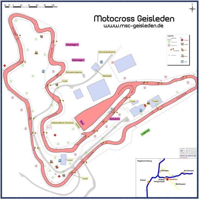 Lageplan Motocross Geisleden 2017